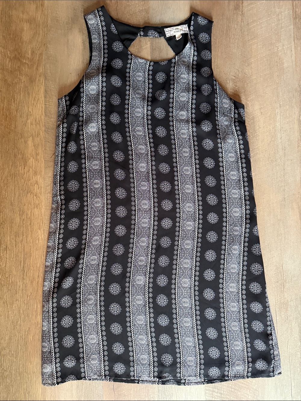 Pink republic black and white mini dress juniors large